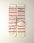PAULINE SUMMER REFLECTIVE SOCKS - COQUELICOT / RED STRIPE