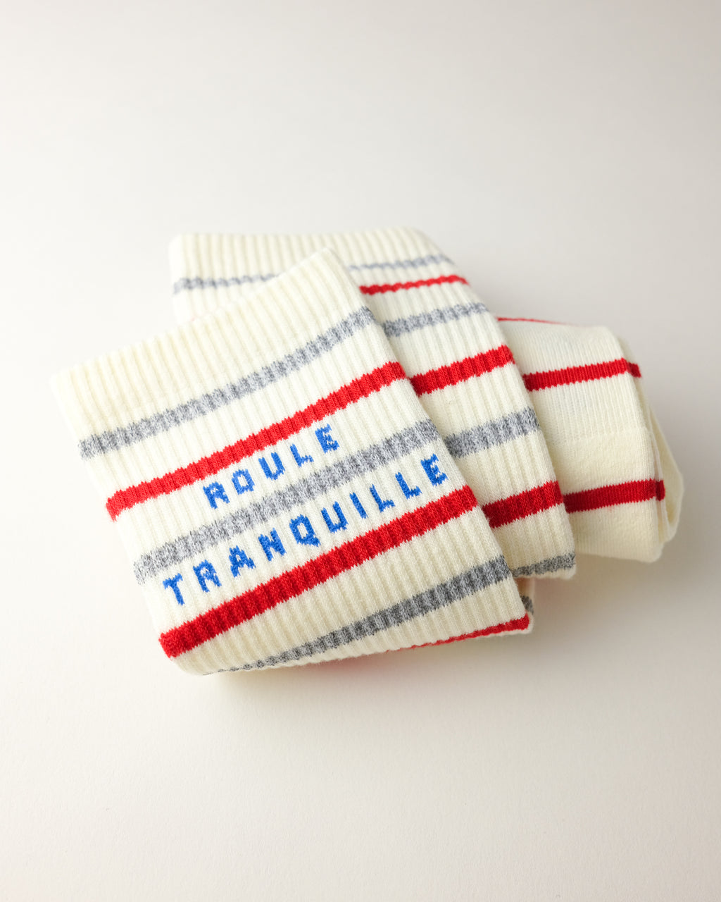 PAULINE SUMMER REFLECTIVE SOCKS - COQUELICOT / RED STRIPE