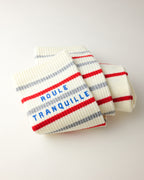 PAULINE SUMMER REFLECTIVE SOCKS - COQUELICOT / RED STRIPE