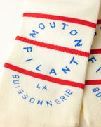 PAULINE SUMMER REFLECTIVE SOCKS - COQUELICOT / RED STRIPE