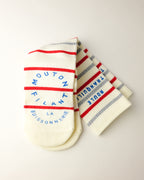 PAULINE SUMMER REFLECTIVE SOCKS - COQUELICOT / RED STRIPE