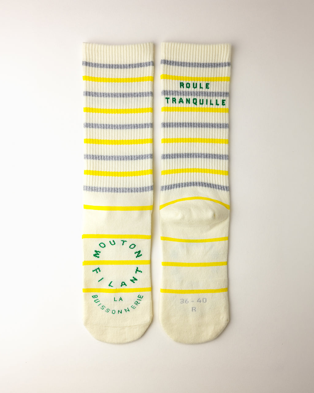 PAULINE SUMMER REFLECTIVE SOCKS - SOLEIL / YELLOW STRIPE