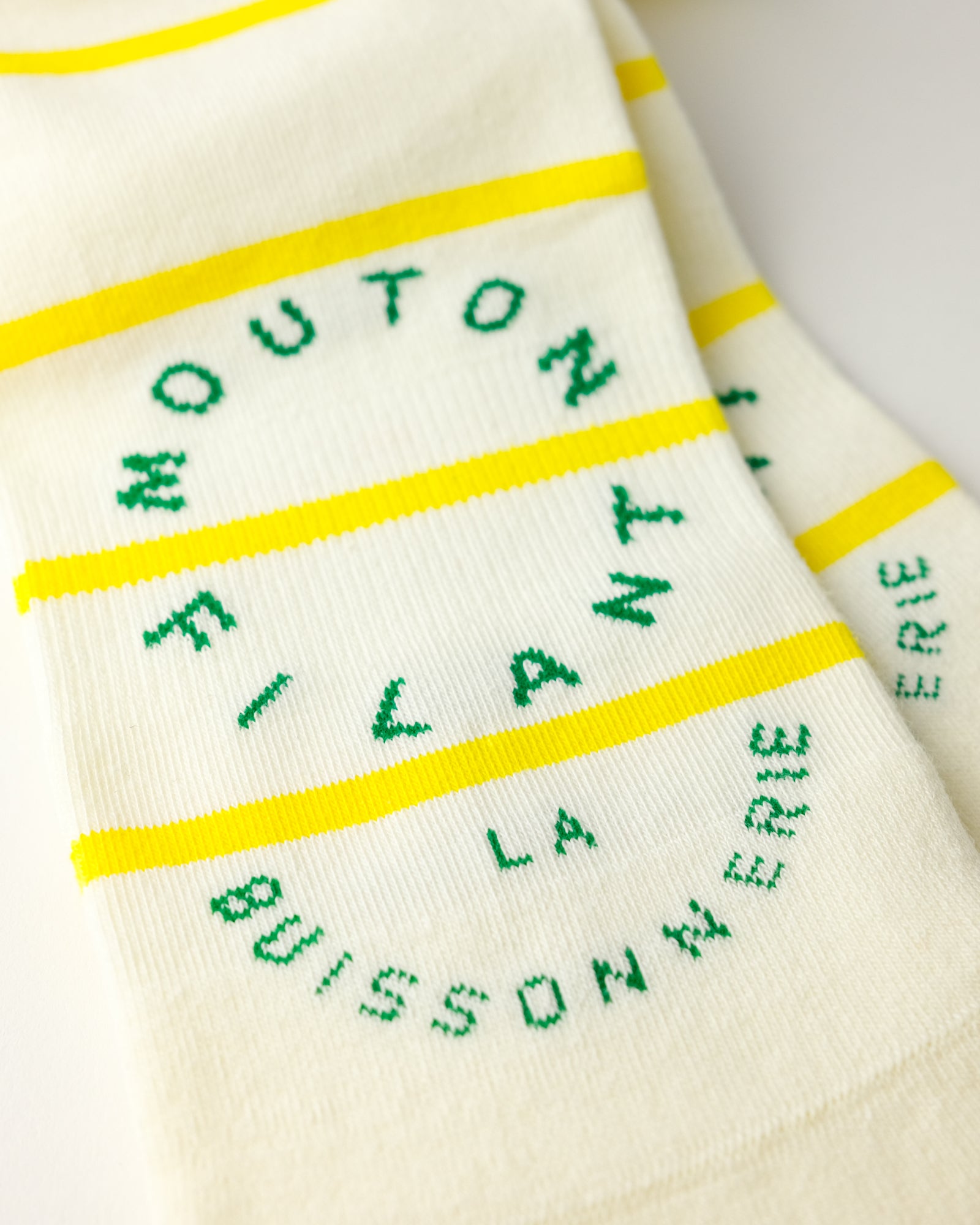 PAULINE SUMMER REFLECTIVE SOCKS - SOLEIL / YELLOW STRIPE