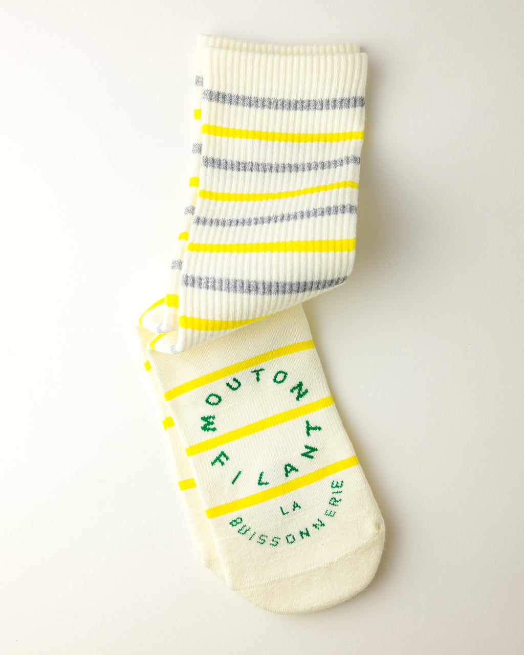 PAULINE SUMMER REFLECTIVE SOCKS - SOLEIL / YELLOW STRIPE
