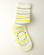 PAULINE SUMMER REFLECTIVE SOCKS - SOLEIL / YELLOW STRIPE