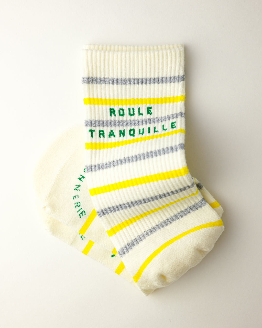 PAULINE SUMMER REFLECTIVE SOCKS - SOLEIL / YELLOW STRIPE