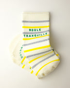 PAULINE SUMMER REFLECTIVE SOCKS - SOLEIL / YELLOW STRIPE