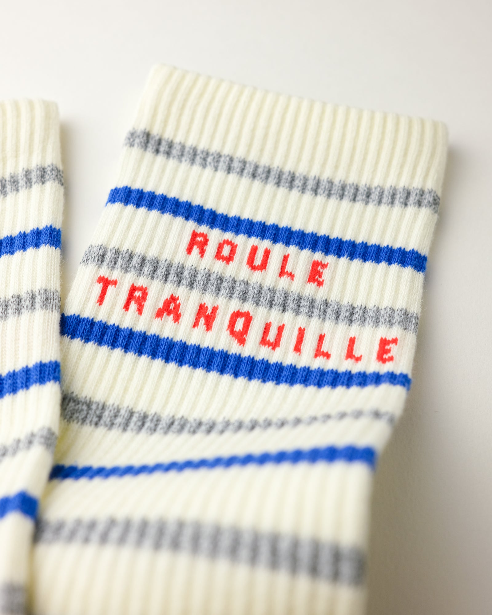 PAULINE SUMMER REFLECTIVE SOCKS - AZUR / BLUE STRIPE