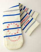 PAULINE SUMMER REFLECTIVE SOCKS - AZUR / BLUE STRIPE